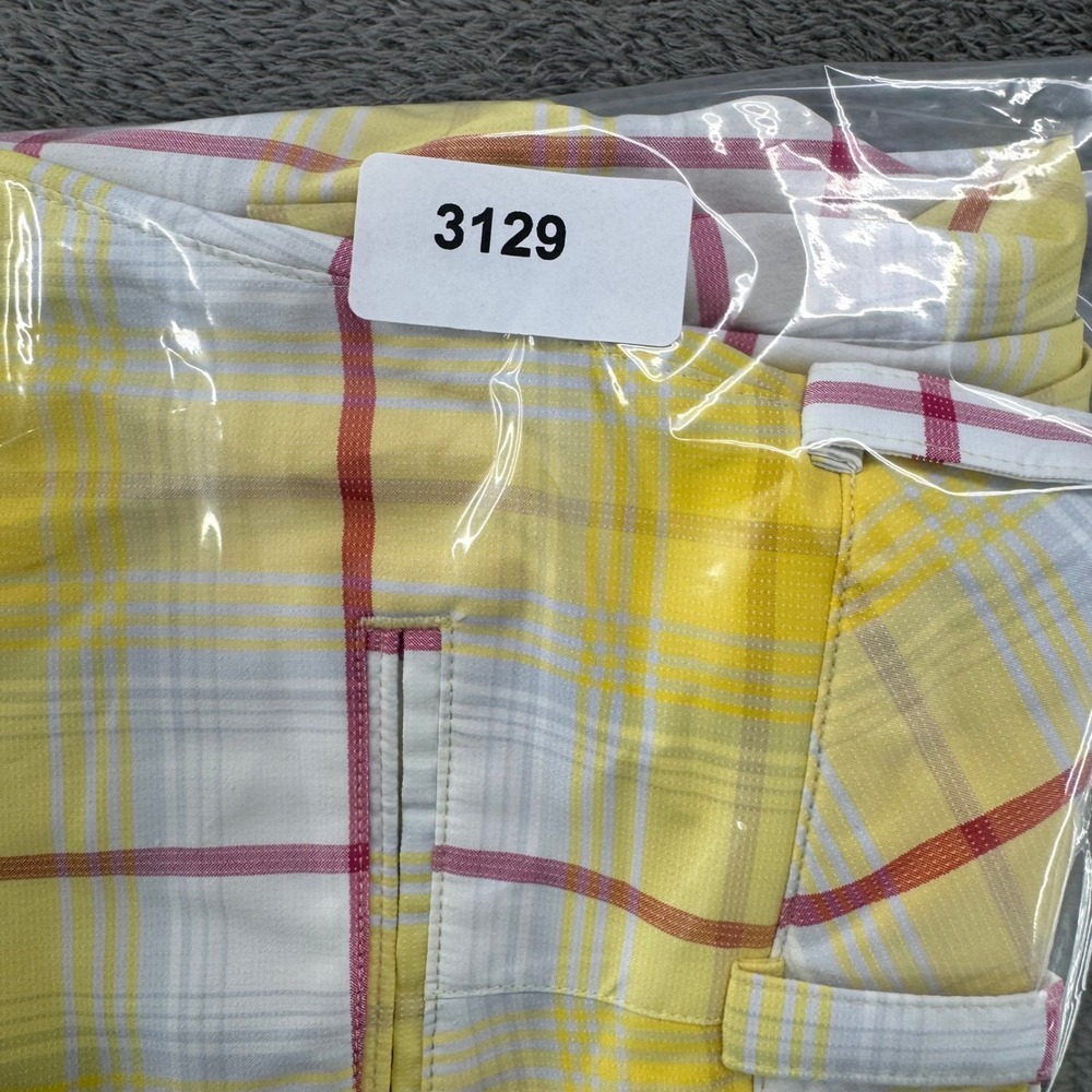 Nike Golf Tour Performance Plaid Shorts Women Size 4 Yellow Pink White Dri-Fit - Picture 13 of 13